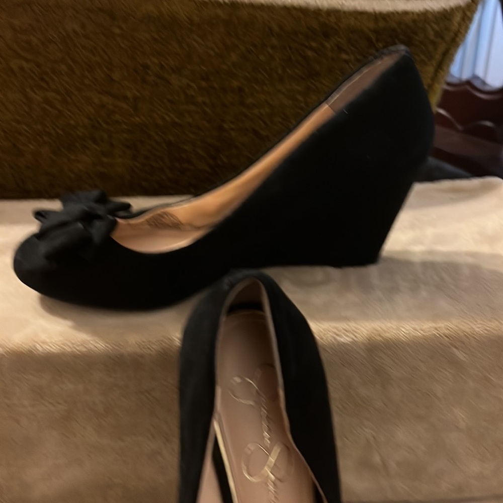 Black Wedge Shoe - Picture 2 of 4